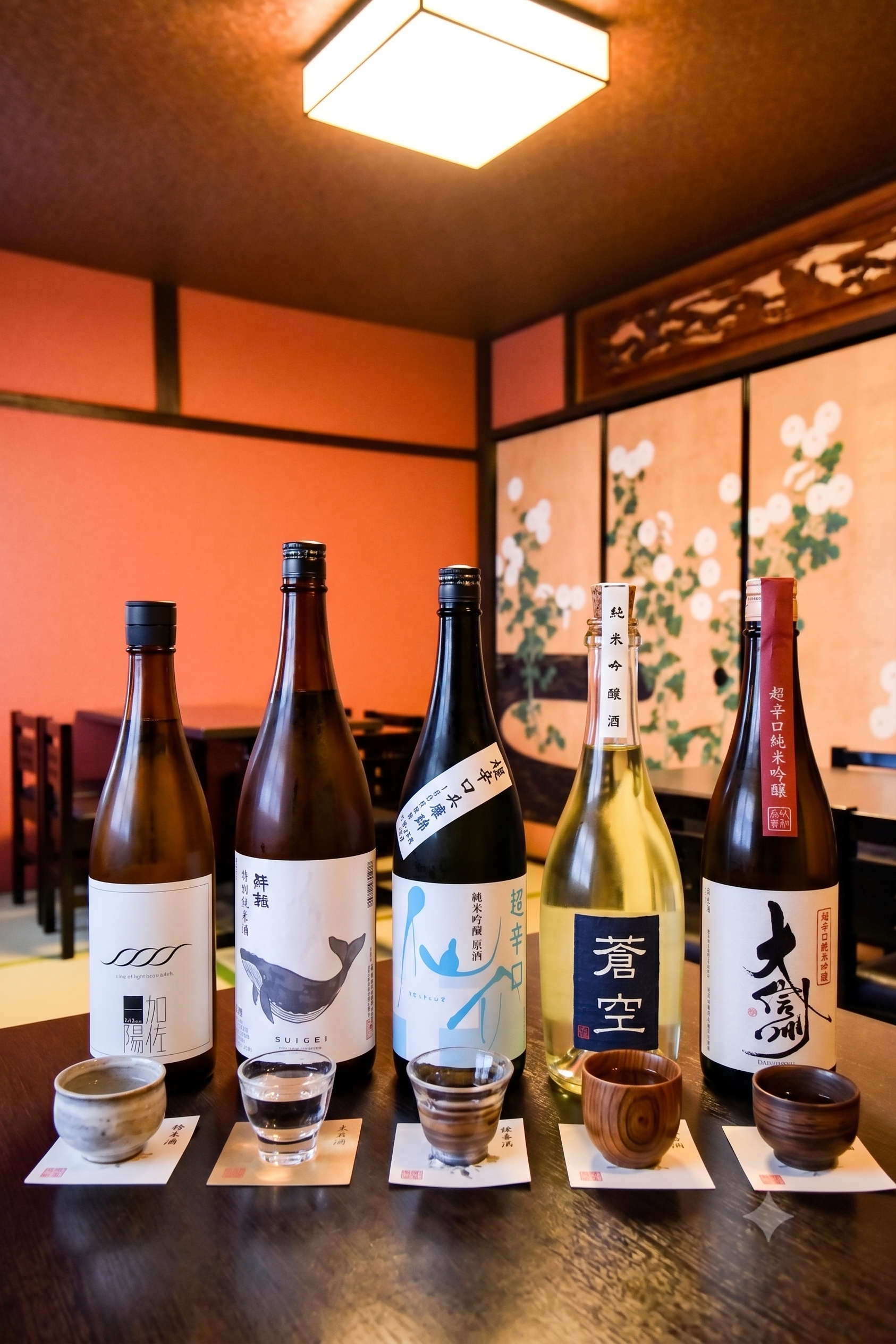 京の地酒と各地の銘酒5種